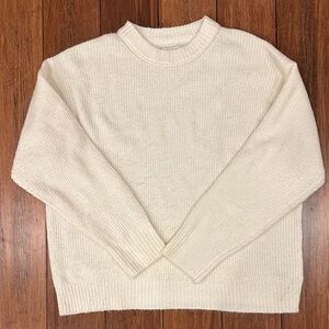American Eagle Outfitters Cream Crew Neck Sweater